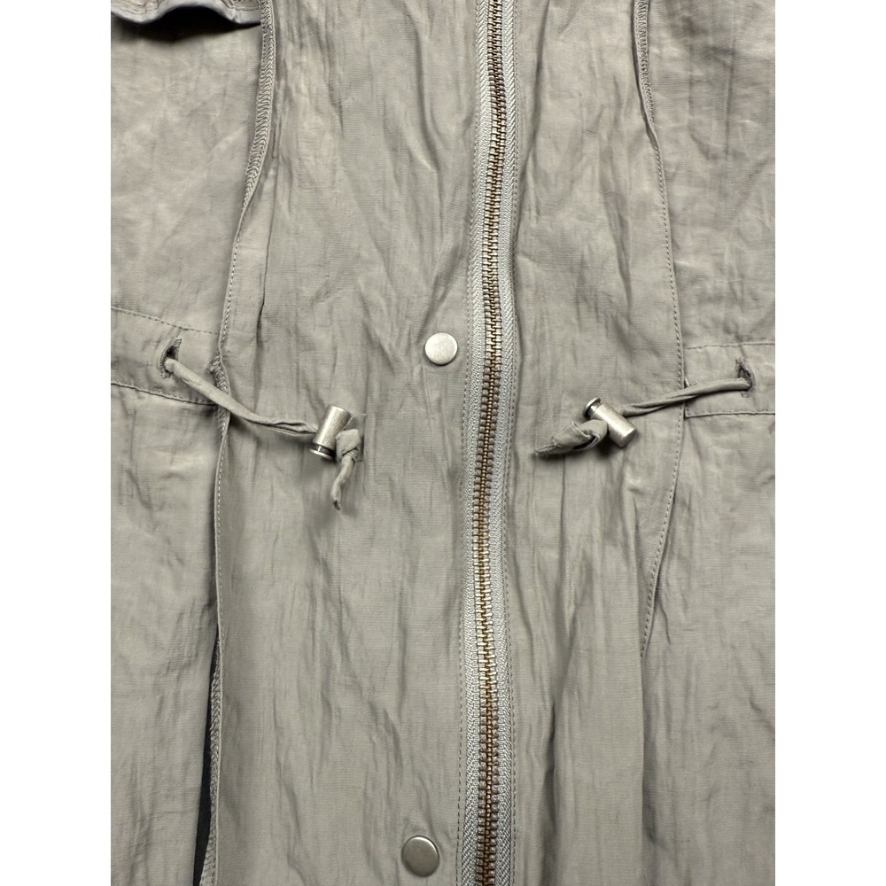 Eileen Fisher Jacket Womens Medium Metallic Organic Cotton Blend Utility Parka - Picture 15 of 16